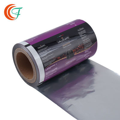 kualitas  Coffee Flexible Plastic Packaging Roll Film 60mic To 80mic Printing For Food Custom Laminated Film Roll pabrik