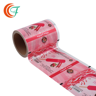 Film Kemasan Makanan Beku Cetak Kustom 0,05mm-0,06mm Plastik Roll Film Ice Cream Bar