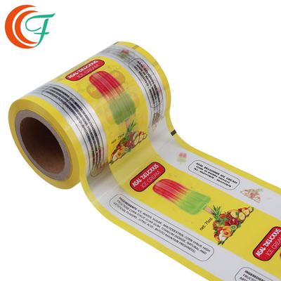 Film Kemasan Makanan Beku Cetak Warna Film Laminasi BOPP 50-60mic Untuk Paket Es Krim