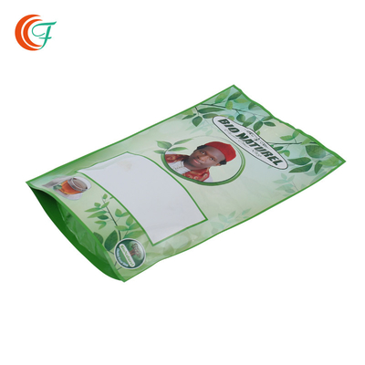 Gift Tea Zipper Plastic Food Pouch 0.065mm 0.13mm Sesuaikan Warna