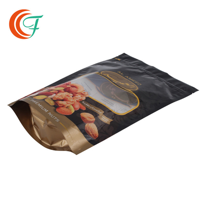 Kantong Plastik BOPP PET PE Dicetak Untuk Kemasan Makanan Snack Nut Resealable