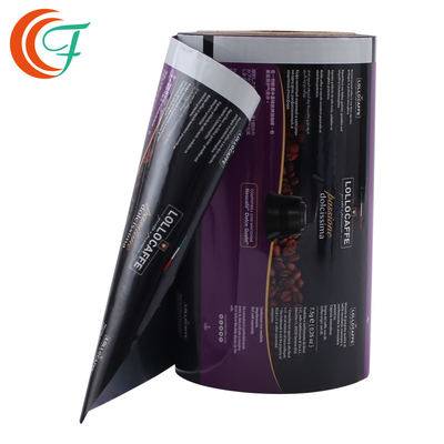 Bubuk Kopi High Barrier Packaging Film 0.08mm Aluminium Foil Film Laminating Plastic Roll
