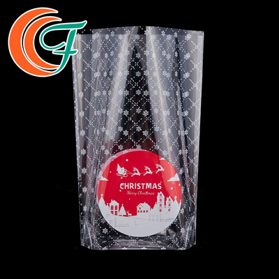 Logo Dicetak Tas Kemasan Natal Plastik Biodegradable Resealable Poly