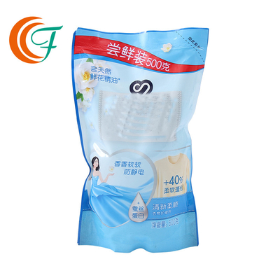 Anti-statis PET PE Stand Up Bag Untuk Pembersih Laundry Powder Disesuaikan kantong plastik