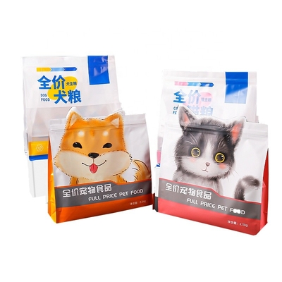 Printing Gravure Pet Food Storage Bag Zipper Top Stand Up Pouch Matte Plastic Packaging Bags