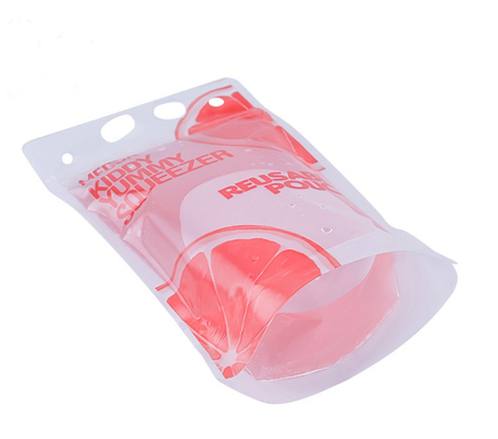 Super Sealing Zipper Lock Bag Juice Drink Stand Up Pouch Drinking Bag Fleksibel Kemasan Kantong